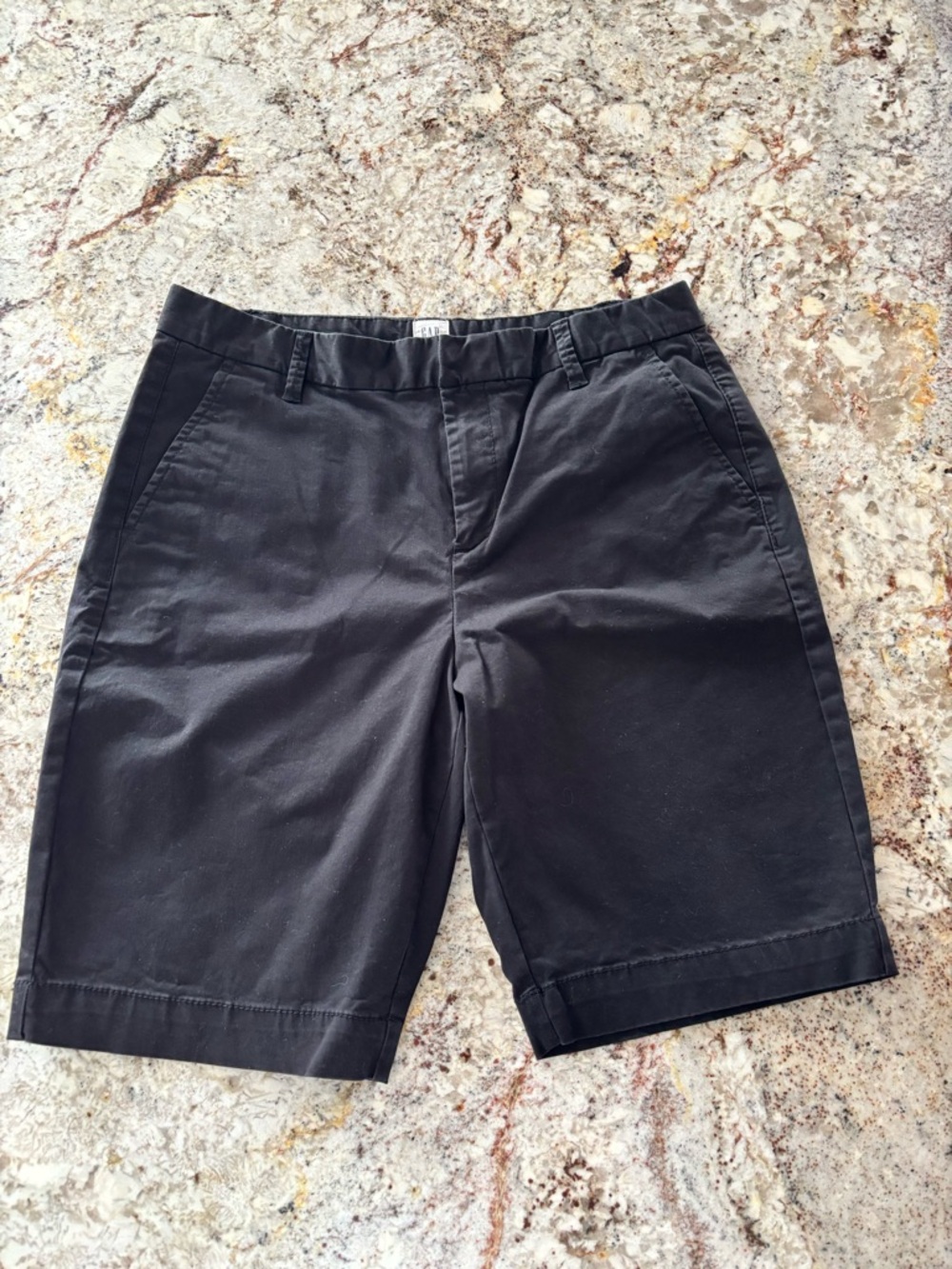 GAP Black Flat Front Chino Shorts